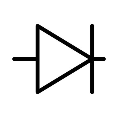 Akım akışına izin veren tek yönlü elektrik vanası.