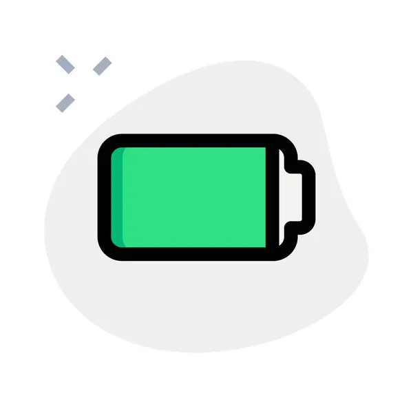 Volledig Opgeladen Batterij Klaar Voor Uitgebreid Gebruik — Stockvector