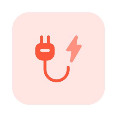 Elektrik kablosundaki bir flaş.