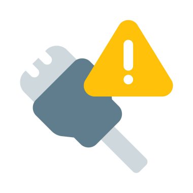 Kablo ile elektrik sorunları hakkında etiket uyarısı.