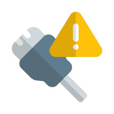 Kablo ile elektrik sorunları hakkında etiket uyarısı.