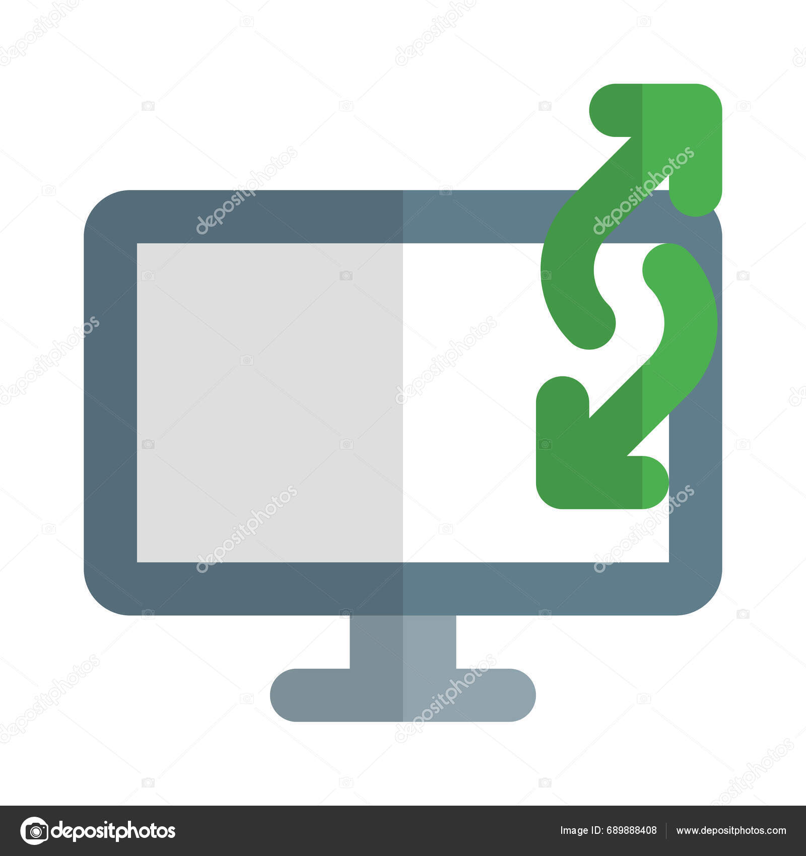 Using Desktop Computer Transfer Data Stock Vector by ©get4net 689888408