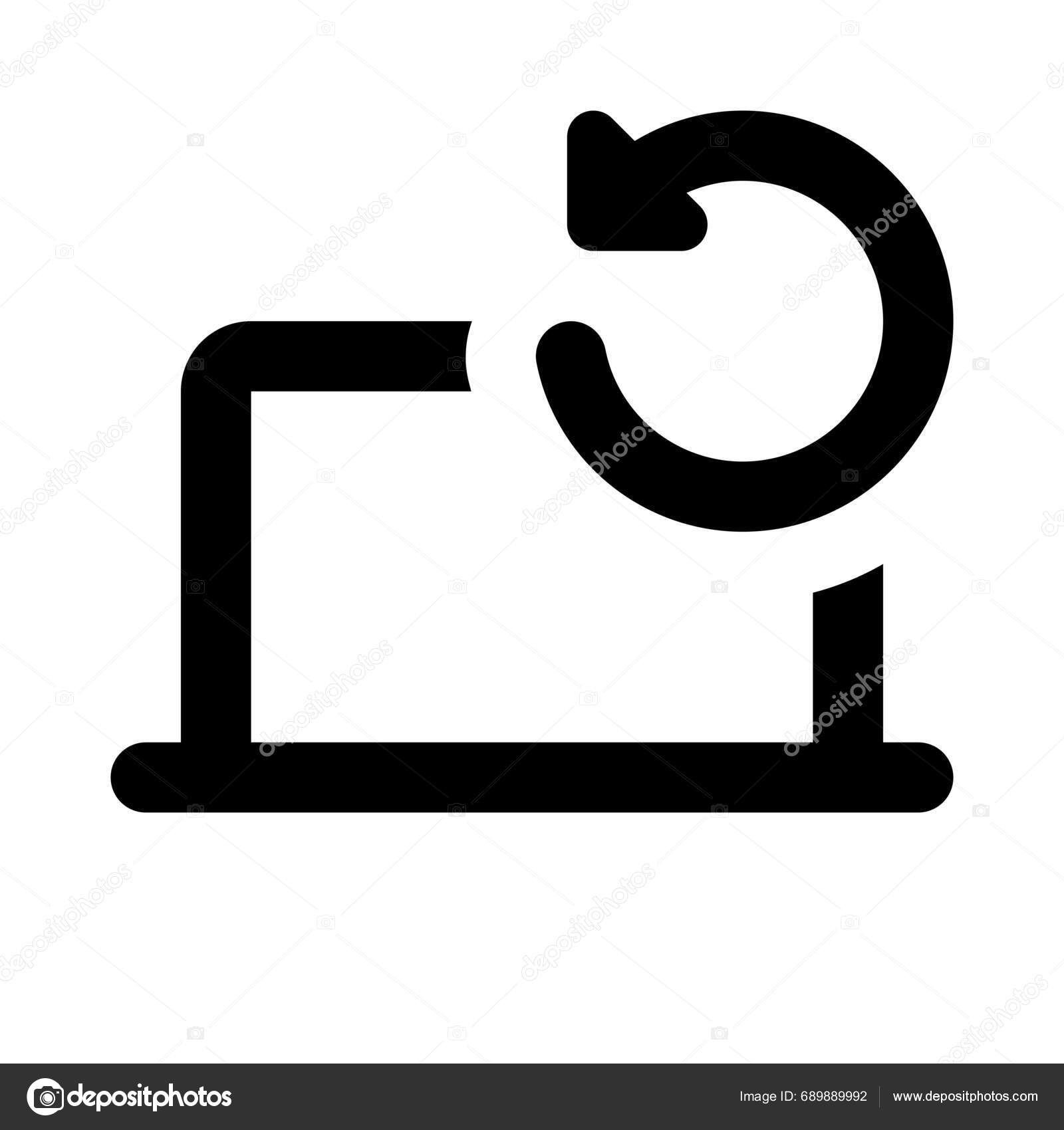 Rebooting Laptop Fresh Start Stock Vector by 689889992