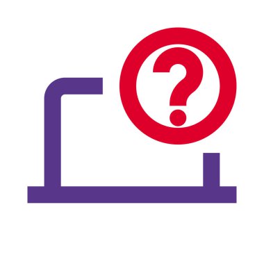 Bilgisayarda soruşturmalar için bir soru işareti gösterilir.