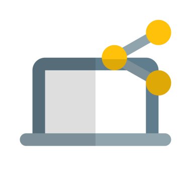 Dizüstü bilgisayar teknolojisi ile dosya ve veri paylaşımı.