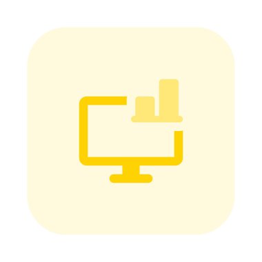 Veri görselleştirmesi ekranda bir çubuk grafiğiyle.