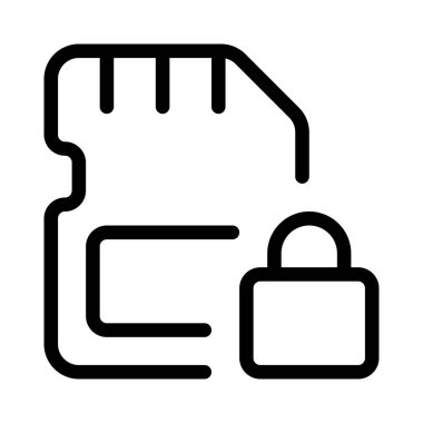 Veri güvenliği için hafıza kartı kilidi.