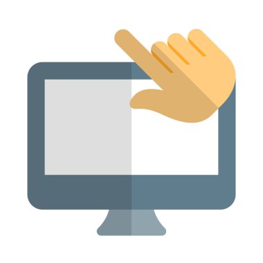 Elle masaüstü ekranına tıklanıyor.