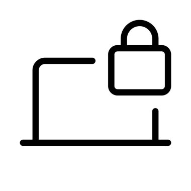 Dahili kilit mekanizması olan güvenli dizüstü bilgisayar.