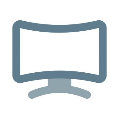 Eğri biçimli yüksek çözünürlüklü görüntü veya monitör.
