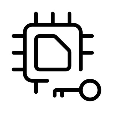 Şifreleme için kilit özelliği olan mikroçip.