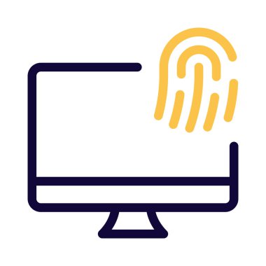 Masaüstüne yerleştirilmiş parmak izi kilit sistemi.