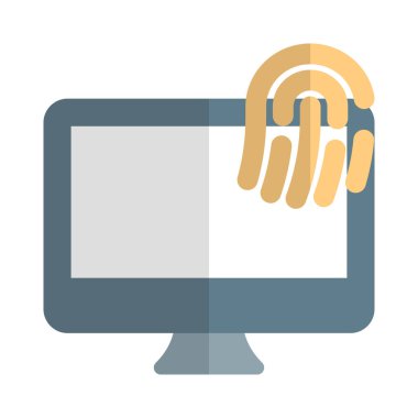 Masaüstüne yerleştirilmiş parmak izi kilit sistemi.