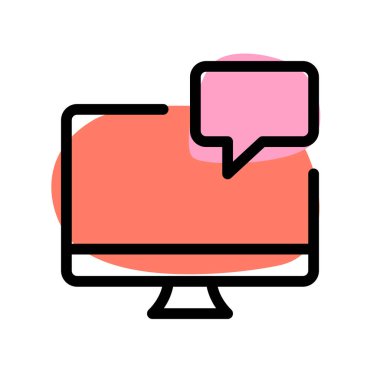 İletişim için bir masaüstü kullanılıyor.