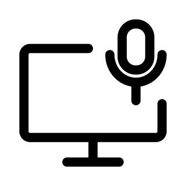 İletişim monitöründe bütünleşik mikrofon.