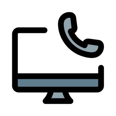 Sesli iletişim için masaüstüne telefon.