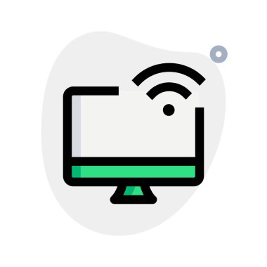 İnternet erişimi için masaüstünde kablosuz bağlantı.