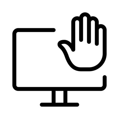 Masaüstü işlemlerini durdurmak için el kullanılıyor.