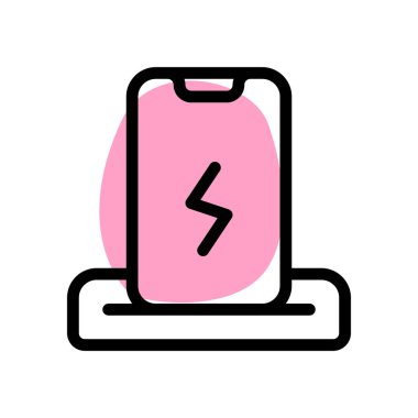 Akıllı telefonu şarj etmek için kablosuz güç transferi.