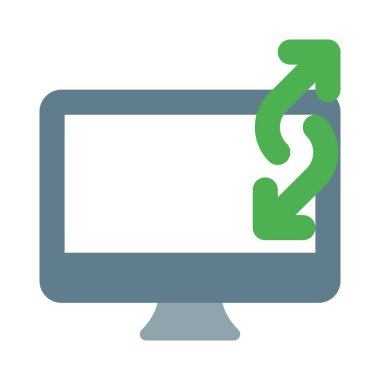 Veri transferi için masaüstü bilgisayarı kullanılıyor.