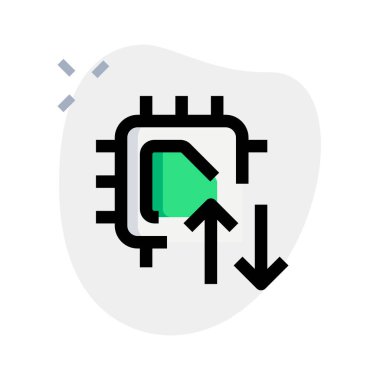 Verileri aktarmak için bir mikro işlemci kullanılıyor.