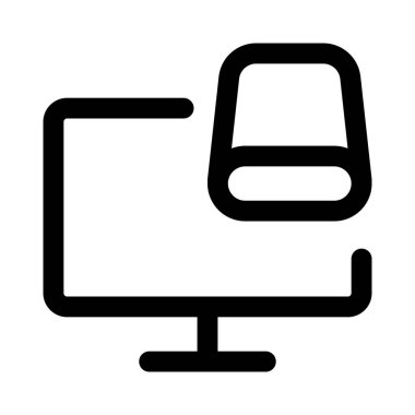 Ekrana bağlı olan depolama veya sabit disk.