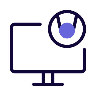 Video aramaları için entegre bir kamera ile izleyici.