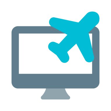 Online bir platformda uçak biletleri rezerve ediliyor.