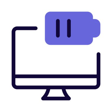 Dizüstü bilgisayarda pil boşaltımı.