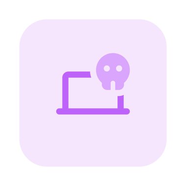 İşlevsiz hale getirilmiş ve şu anda kullanılamayan dizüstü bilgisayar.