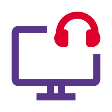 Premium ses kalitesi için kulaklıklı masaüstü.