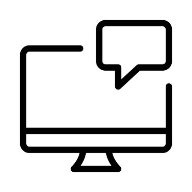 İletişim için bir masaüstü kullanılıyor.