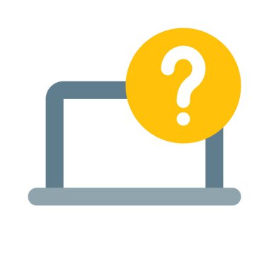 Bilgisayarda soruşturmalar için bir soru işareti gösterilir.