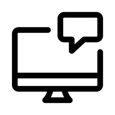 İletişim için bir masaüstü kullanılıyor.