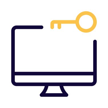 Masaüstünde güvenlik veya şifreleme özelliği.