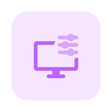 Monitördeki dengeli ses ayarları ayarlanıyor.