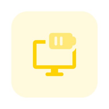 Monitör ekranında pil durumunu gösterir.