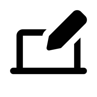 Dokunmatik ekran stiline sahip dizüstü bilgisayar.