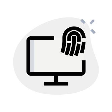 Güvenli monitör erişimi için parmak izi sensörü.