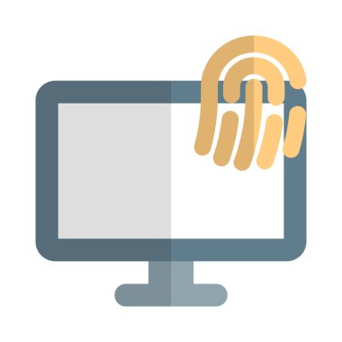 Güvenli monitör erişimi için parmak izi sensörü.