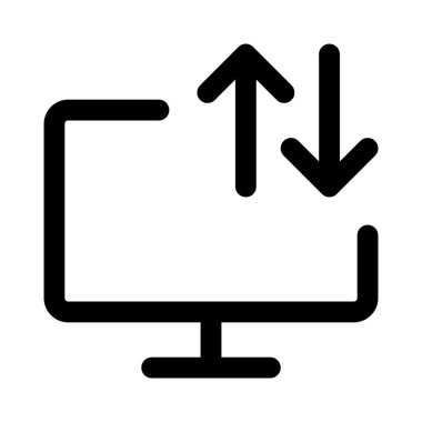 Veri transferi için bir masaüstü bilgisayarı kullanılır.