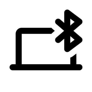 Kablosuz bağlantı için bluetooth bağlantısı olan dizüstü bilgisayar.