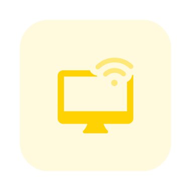 İnternet erişimi için masaüstünde kablosuz bağlantı.