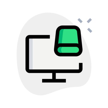 Ekrana bağlı olan depolama veya sabit disk.