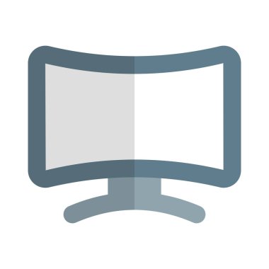 Eğri biçimli yüksek çözünürlüklü görüntü veya monitör.