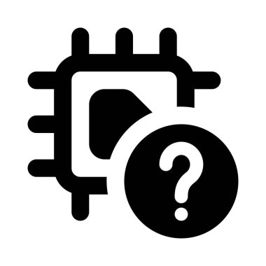 Mikroçipteki soru işareti tanımlanamayan bir aygıtı gösteriyor.