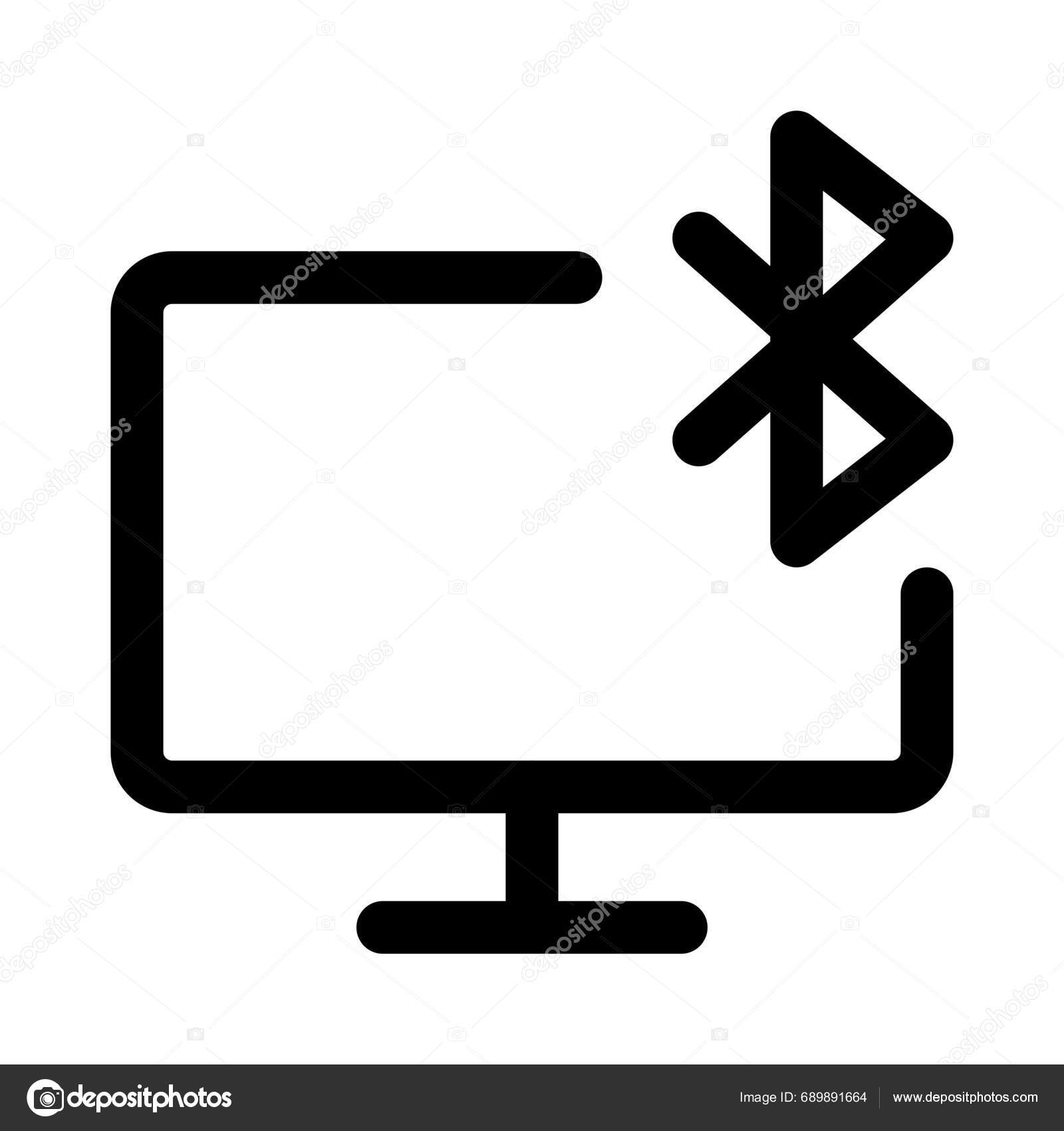 Bluetooth Connectivity Status Displayed Monitor Screen Stock Vector by
