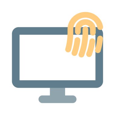 Güvenli monitör erişimi için parmak izi sensörü.