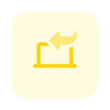 Yanıt göndermek için dizüstü bilgisayarda simge.