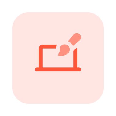 Çizim için dizüstü bilgisayarda yaratıcı araç veya boya özelliği.